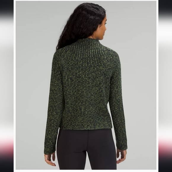 LULULEMON | cotton - cashmere blend mock neck sweater | size 8 - Picture 2 of 7